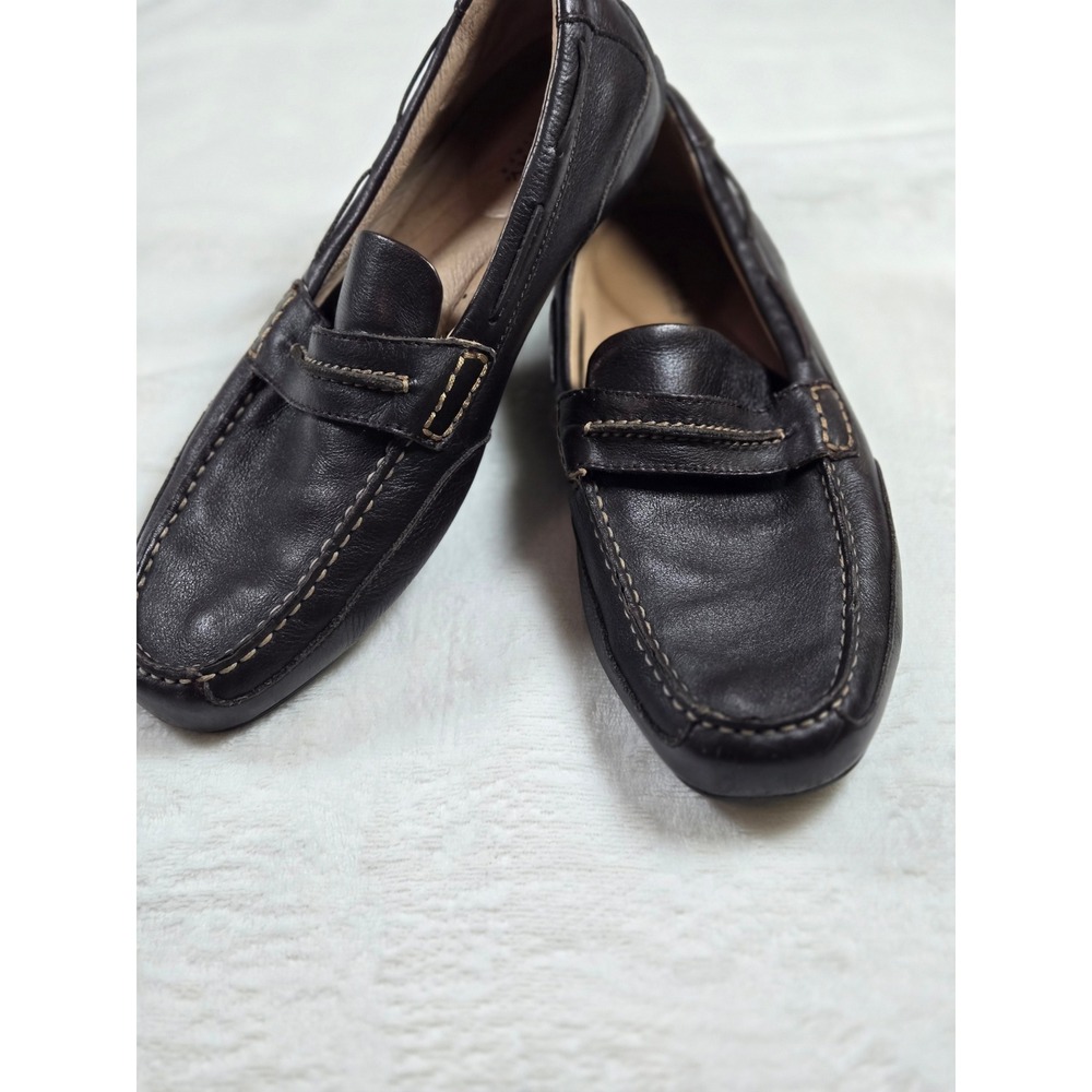 Sperry Top-Sider Mens Dark Brown Leather Loafers Moc Toe Shoes Boat shoe 10.5